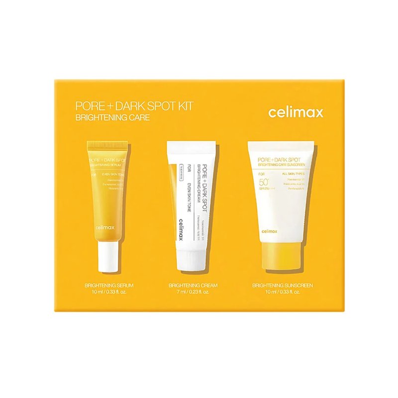 Pore + Dark Spot Brightening Kit | Travel size serum, cream, sunscreen